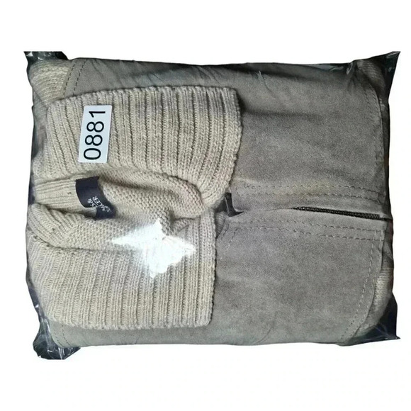 M&S Collezione mens size XL acrylic wool stone full zip soft shell jacket - Picture 9 of 9